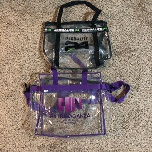 Clear branded herbalife bag bundle